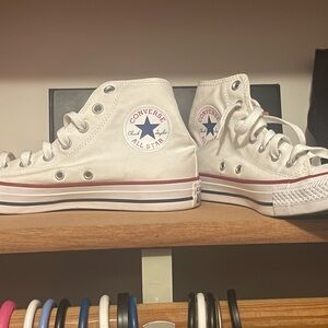Converse White High-Top Sneakers